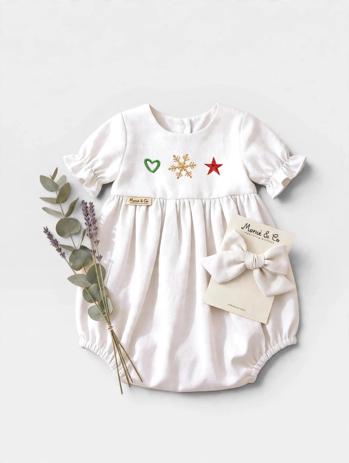 Gardenia bebe Bordado Navidad